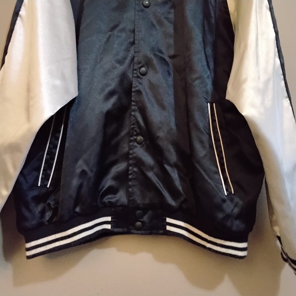 Vintage Penmans Navy White Satin Sukajan Souvenir Bomber Jacket – Size Large EUC - Picture 9 of 12